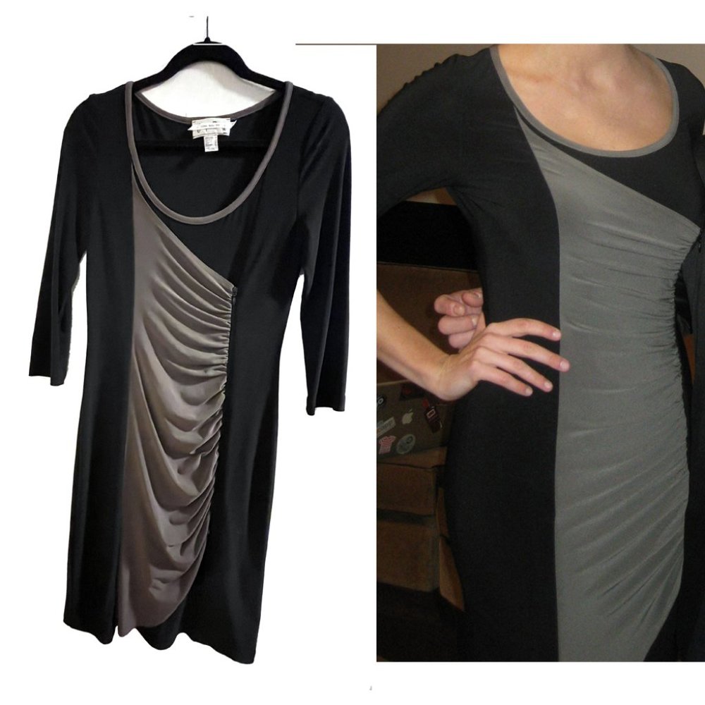 Black and Grey Shift Dress